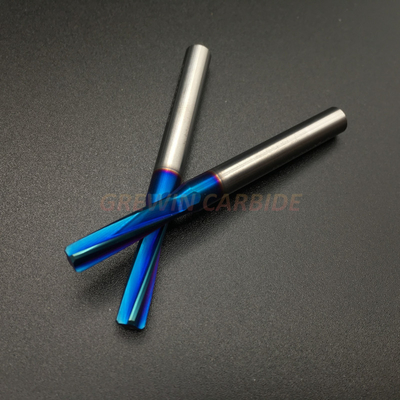 Stevige Carbideruimer met Linker Spiraalvormige Fluit en het Rechte Met een laag bedekte Hulpmiddel van de Steelsnijder met Blauwe Naco
