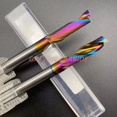 Het kleurrijke Beëindigen Mills Engraving Tungsten Carbide Cutter HRC45 van het Aluminiumknipsel