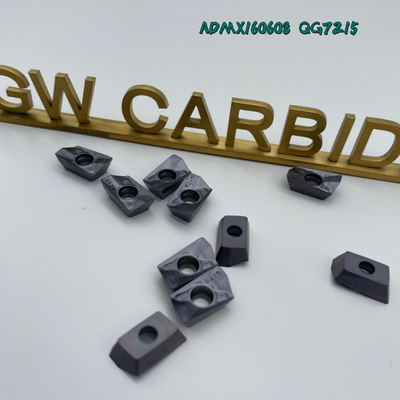 Van het het Knipseltussenvoegsel van ADMX160608 QG7215 CNC het Carbide Indexable HRA 89 voor Verwerkingsstaal