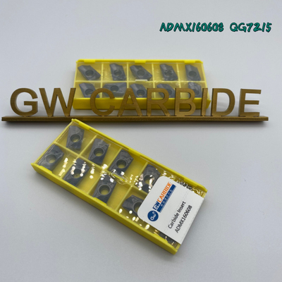 Van het het Knipseltussenvoegsel van ADMX160608 QG7215 CNC het Carbide Indexable HRA 89 voor Verwerkingsstaal